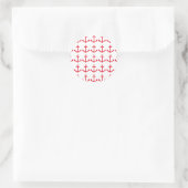 Roter Anker Runder Aufkleber (Tasche)