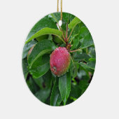 Roter Apfel auf Baum Keramik Ornament (Rechts)