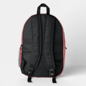 Roter Apfel Bedruckter Rucksack (Rückseite)