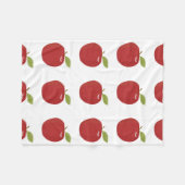 roter Apfel Fleecedecke (Vorderseite (Horizontal))