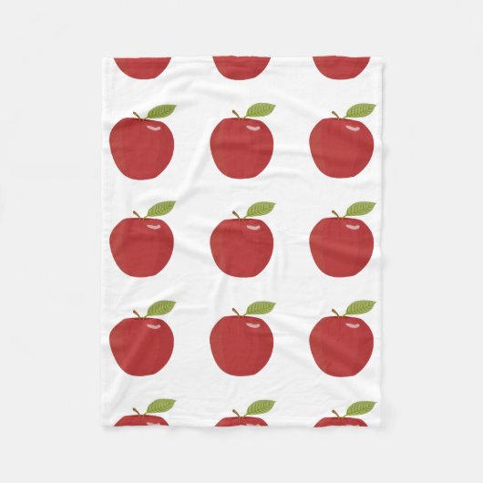 roter Apfel Fleecedecke (Vorderseite)