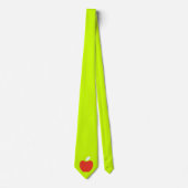 roter Apfel in neon-gelber Krawatte (Vorderseite)