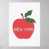 Roter Apfel in New York Poster (Vorne)
