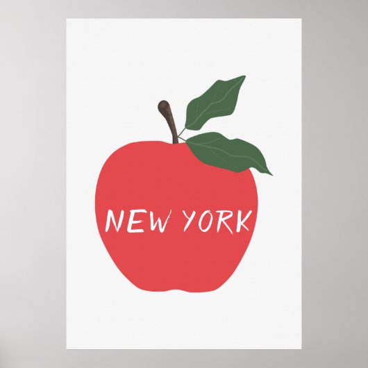 Roter Apfel in New York Poster (Vorne)