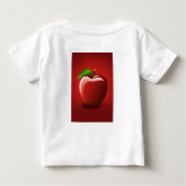 Roter Apfel-Logo Baby Feinjersey-T-Shirt Baby T-shirt (Rückseite)