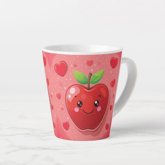 Roter Apfel Milchtasse (Rechte Ecke)