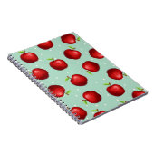Roter Apfel-Muster-Notizbuch-Journal Notizblock (Rechte Seite)