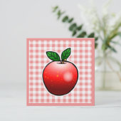Roter Apfel Muttertag Karte (Stehend Vorderseite)
