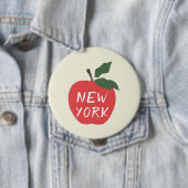 Roter Apfel New York Button (Beispiel)