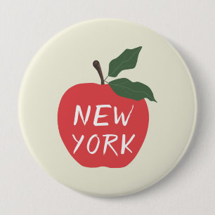 Roter Apfel New York Button