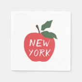 Roter Apfel New York Party Serviette (Vorderseite)