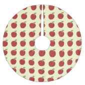 roter Apfel Polyester Weihnachtsbaumdecke (Vorderseite)