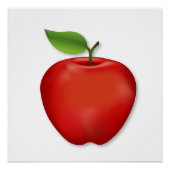 Roter Apfel Poster (Vorderseite)