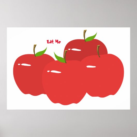 Roter Apfel Poster (Vorne)