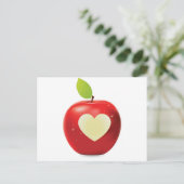 Roter Apfel Postkarte (Stehend Vorderseite)