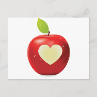 Roter Apfel Postkarte
