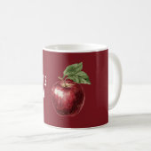 Roter Apfel pro Tag Kaffeetasse (VorderseiteRechts)