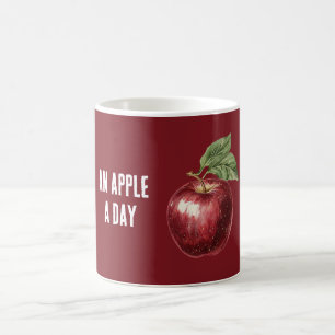 Roter Apfel pro Tag Kaffeetasse