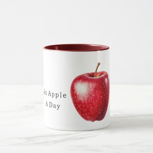 Roter Apfel pro Tag Tasse (Zentrum)