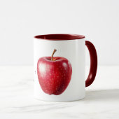 Roter Apfel pro Tag Tasse (VorderseiteRechts)