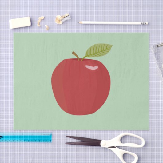 roter Apfel Seidenpapier (Handwerk)