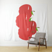 Roter Apfel-Teppich Wandteppich (Beispiel (Horizontal))
