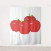 Roter Apfel-Teppich Wandteppich (Vorderseite)