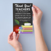Roter Apfel und Chalk | Lehrerbewertung Flyer (Handgriff)