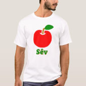 Roter Apfel und der Text sêv T-Shirt (Vorderseite)