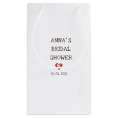 Roter Apfel und Schokolade-Brautparty Kleine Geschenktüte (Rückseite)