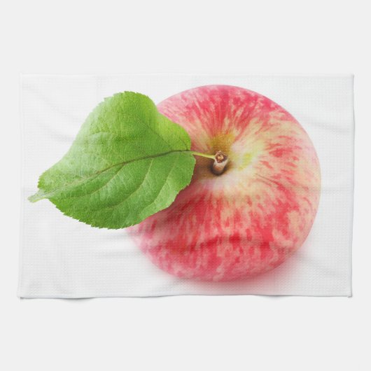 Roter Apfel von oben Geschirrtuch (Horizontal)