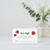 Roter Apfel Windelwanz Begleitkarte (Stehend Vorderseite)