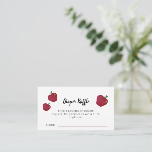 Roter Apfel Windelwanz Begleitkarte (Stehend Vorderseite)