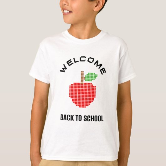 Roter Apfel zurück in die Schule T-Shirt (Vorderseite)