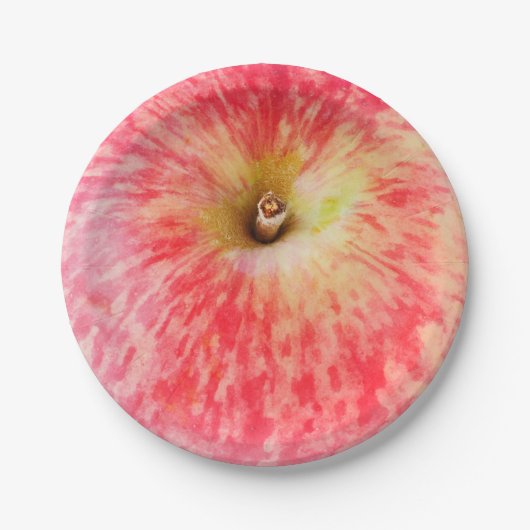 Roter Apfelanblick Pappteller (Vorderseite)