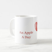 Roter Apfelballon Kaffeetasse (Vorderseite Links)