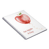 Roter Apfelballon Notizblock (Rechte Seite)