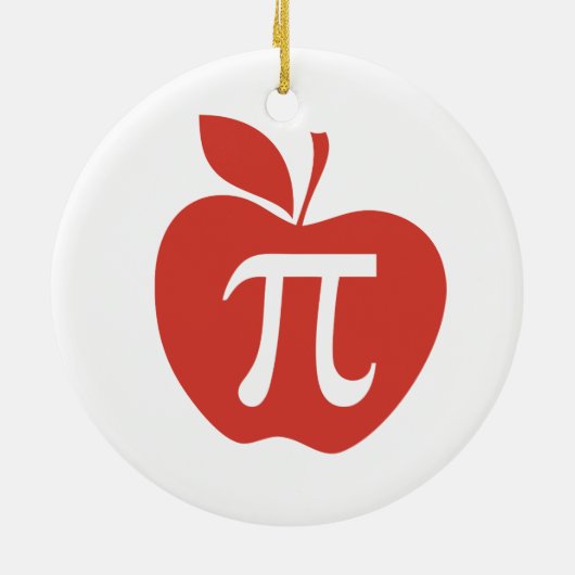 Roter Apfelkuchen Keramik Ornament (Hinten)