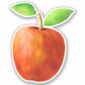 Roter Apfelsticker Aufkleber (Vorderseite)