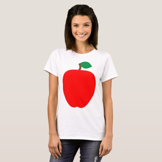 Roter Apfelwein, grünes Leaf T-Shirt (Vorne ganz)