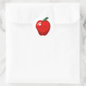 Roter Apple-Aufkleber Runder Aufkleber (Tasche)