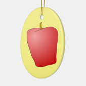 Roter Apple Fruit Keramik Ornament (Links)