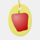 Roter Apple Fruit Keramik Ornament (Hinten)