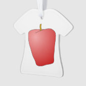 Roter Apple Fruit Keramik Ornament (Vorderseite)