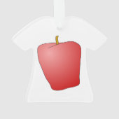 Roter Apple Fruit Keramik Ornament (Rückseite)
