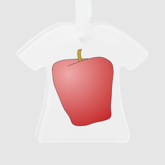 Roter Apple Fruit Keramik Ornament (Vorderseite)