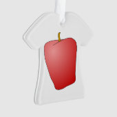 Roter Apple Fruit Keramik Ornament (Vorderseite)