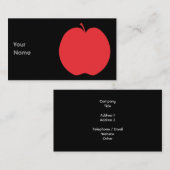 Roter Apple Visitenkarte (Vorne/Hinten)