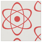 Roter Atom Symbol Fabric Stoff (Nahaufnahme)