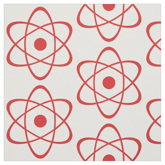 Roter Atom Symbol Fabric Stoff (Muster)